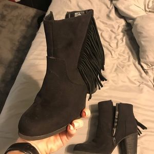 Fringe booties boho madden girl boots 7